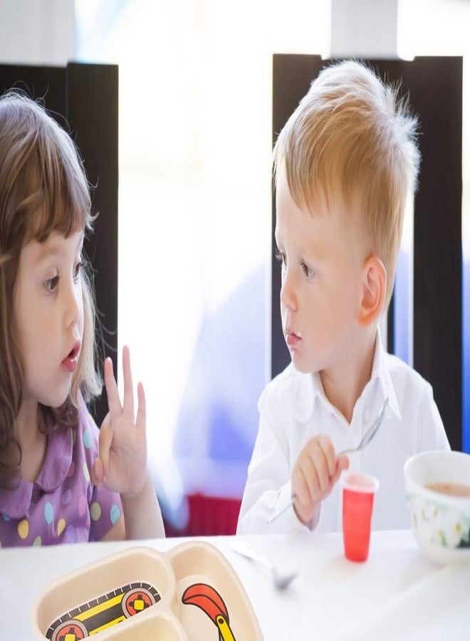 كيوشاير طقم أدوات مائدة للأطفال من كيوشير، 9 قطع، طقم تغذية للأطفال الصغار، هدايا عيد الميلاد للأطفال تتضمن طبقًا، وعاءً، كوبًا، شوكة وملعقة، آمن للغسل في غسالة الصحون وخالٍ من مادة BPA - Image 3